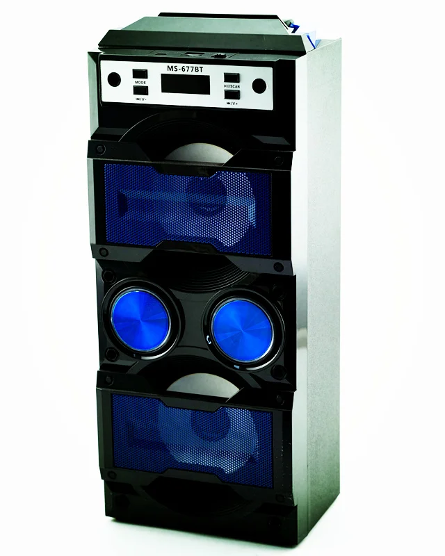 Latest new 4inch wireless Portable wooden outdoor Speaker MS -676BT with TF/USB/FM Radio mp3 speaker , with remote - ANKUX.COM