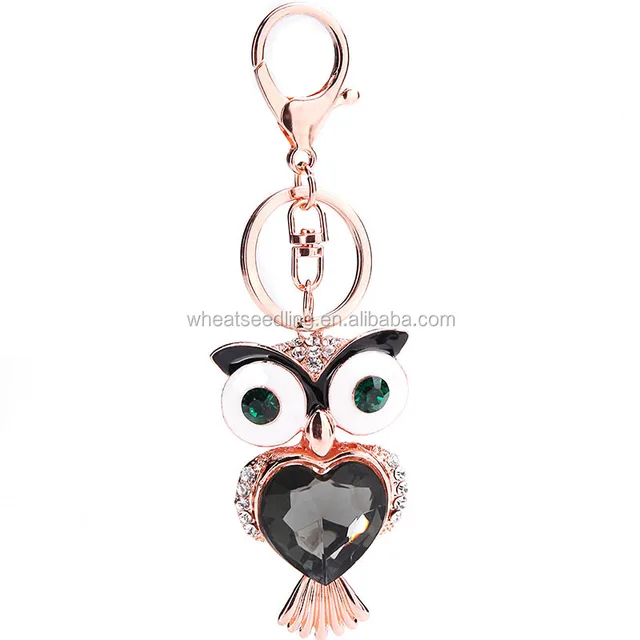 2015 gifts&crafts wholesale custom keychain owl key chains