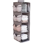 8 Pocket Hanging Wardrobe Closet Bra Transparent bag Clothes Cabinet hanging storage bag clothes organizer
