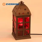 Evermore decorative antique engraving metal solar candle lantern
