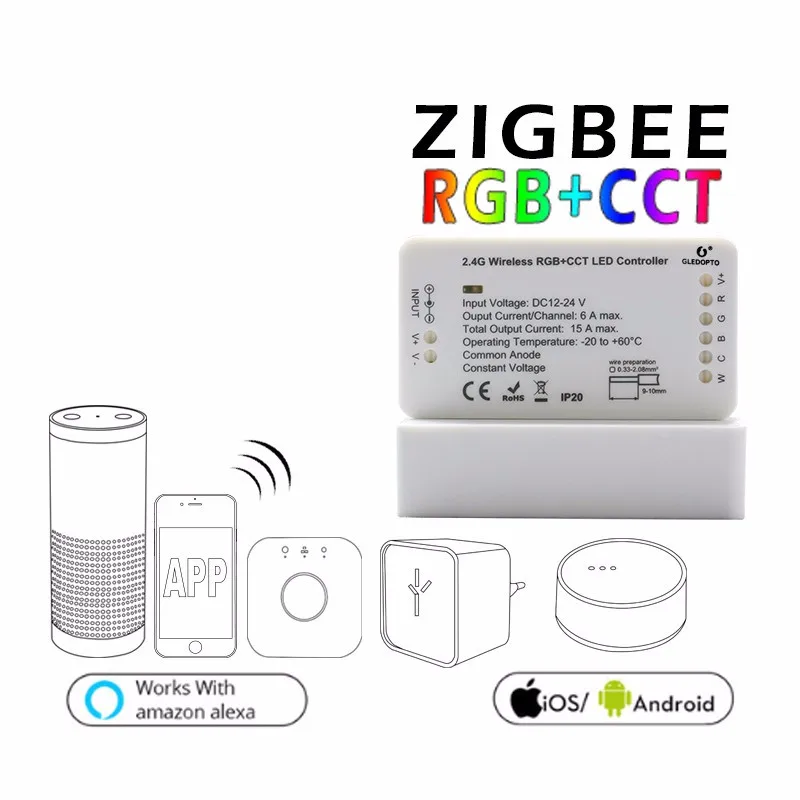 LED Single color/RGB/ RGBW/rGB+CCT led strip Wifi controller(support Home Net),remote control zigbee technology link glow light - ANKUX.COM