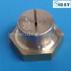 Flat fan spray nozzle with Dove Tail Design