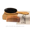 Hot Selling high quality oval wooden bamboo brush set bristles brush boar bristle hair brush with wood comb set wholesale