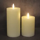 Home Decoration Flickering Realistic Wick Pillar Personalized Flameless Led Electric Candle battery Operated Candles