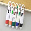 Cheap Classic Key chain 4 in 1 Colors Ballpoint Pen with custom logo as Promotional business gifts,4-1 ink jumbo pen