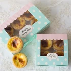Egg Tart Packaging Box for Egg Tart Window Food Packaging