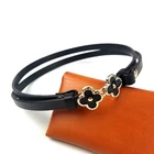 2019 new design flower fashion waist belt for women in slim with genuine leather