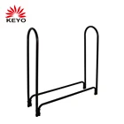 Hot selling Black Iron metal firewood log rack Deluxe Outdoor Log Rack, Black, 4-Feet