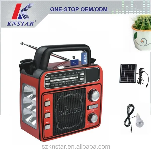 Solar AM FM SW 3 band radio with USB/SD TF music player, Portable radio