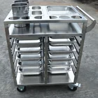 Hotel Restaurant School Hospital Stainless Steel Cart Transport Service Food Catering Trolley