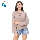 Low price professional fashionable casual popular blouse design for ladies
