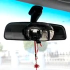 JESSUBOND 2.5*4.5inch Acrylic Portable Hand Held Car Truck Sucker Makeup Convex Mirror Full View Mini Mirror