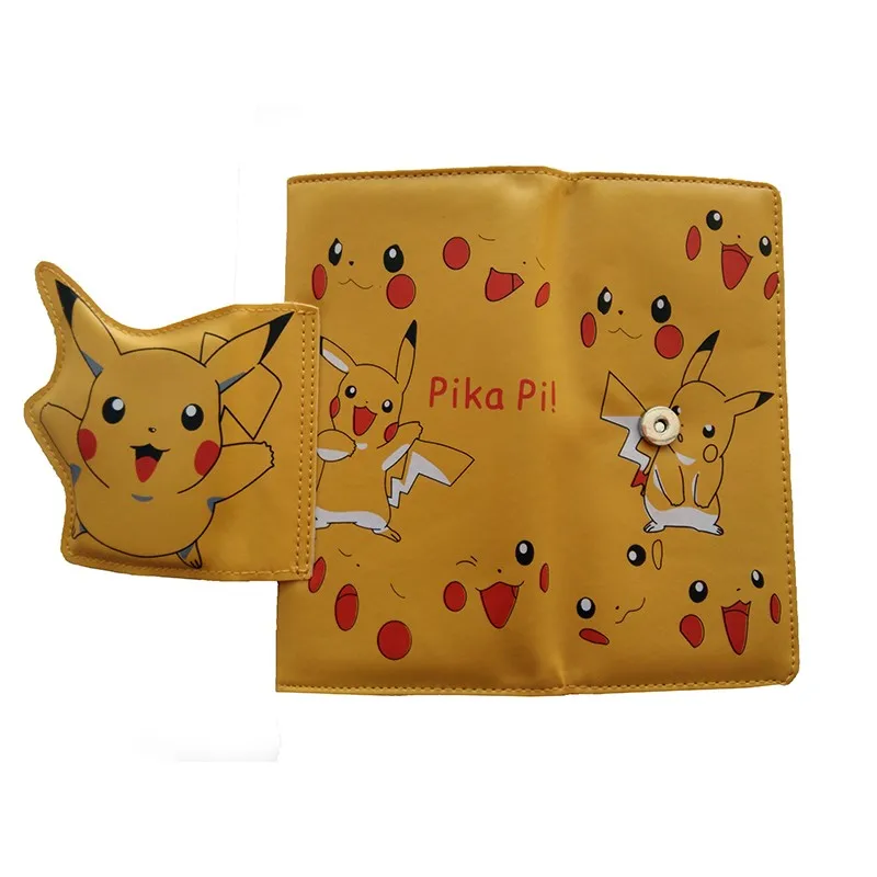 Ecoparty Gift Anime Pokemon Pikachu Wallet Kawaii Unisex Women Men Long Style PU Purse Billfold Notecase