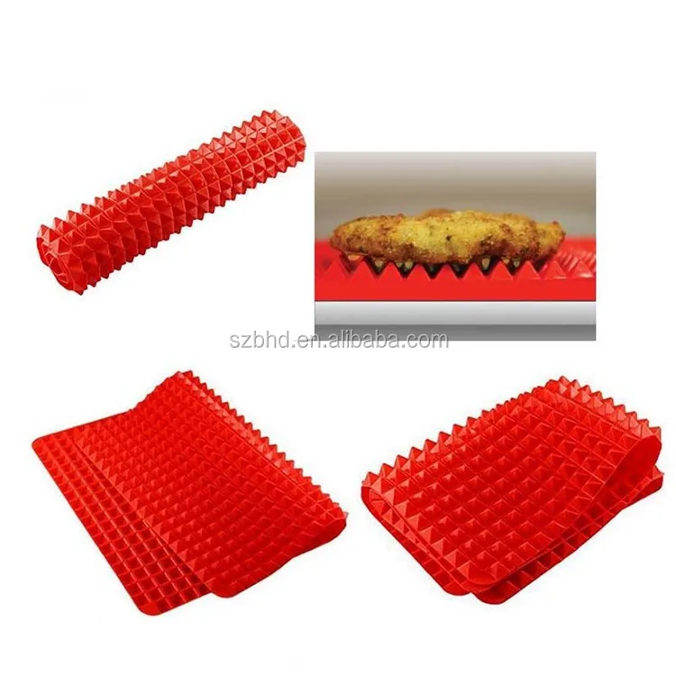 Non Stick Air Fryer Silicone Baking Mat For Quater Size Pan 42*28cm For