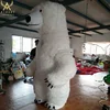 walking inflatable Plush Polar Bear Clothes,custom color inflatable polar bear costume for sale