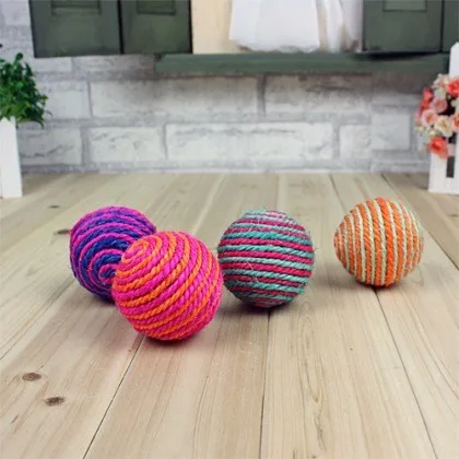 dog cat toys Natural sisal toy balls