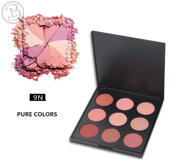 cheap 9 color blush compact case