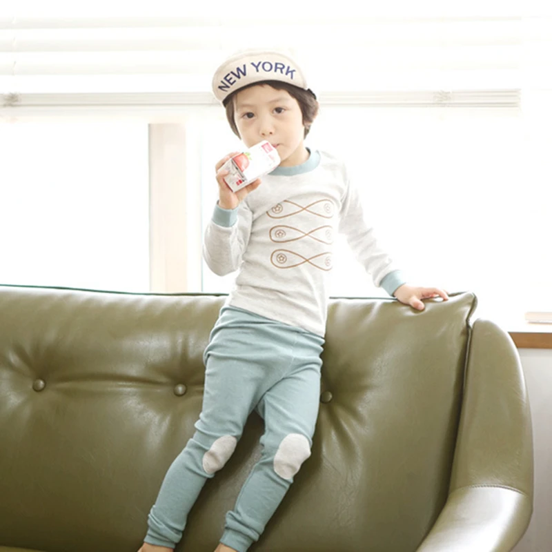 2015 Brand Children Tracksuit Cotton Pajamas Kids Underwear Girl Boy Baby Clothing Homewear Long Sleveed Pyjamas Pijiamas Set