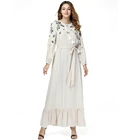 Zakiyyah 7391New model abaya in dubai caftan long dress muslim kaftan beautiful Embroidery umbrella design