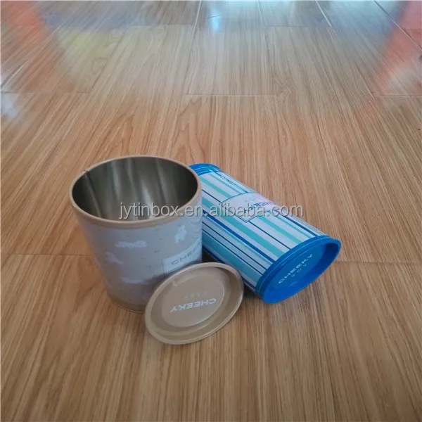 factory metal round tin can cylinder gift box/ca packaging for