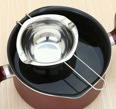1Pc Stainless Chocolate Melting Pot Butter Milk Pouring Bowl Kitchen Bakery Baking Mixing Tools Helper Gadgets Bakeware