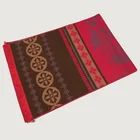 High quality silk scarf brown and red color Fashion ladies scarf 100% pure silk jacquard scarf for men's and ladies