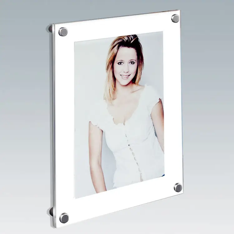 custom a4 size acrylic open girl photo picture frame