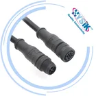 IP67 overmolded M12 male female 4 5 6 8 12 17 pin A B D X S T Coded cable