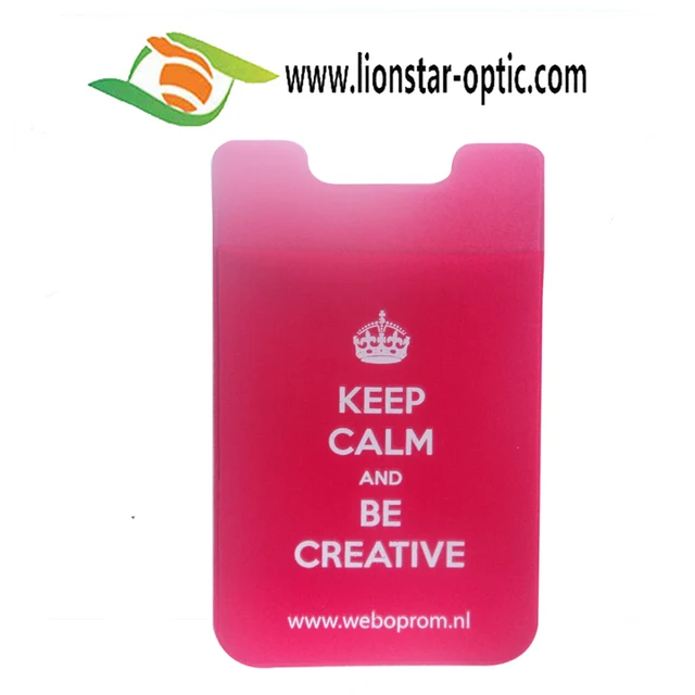 pocket, elastic microfiber cell phone sticker credit card holder