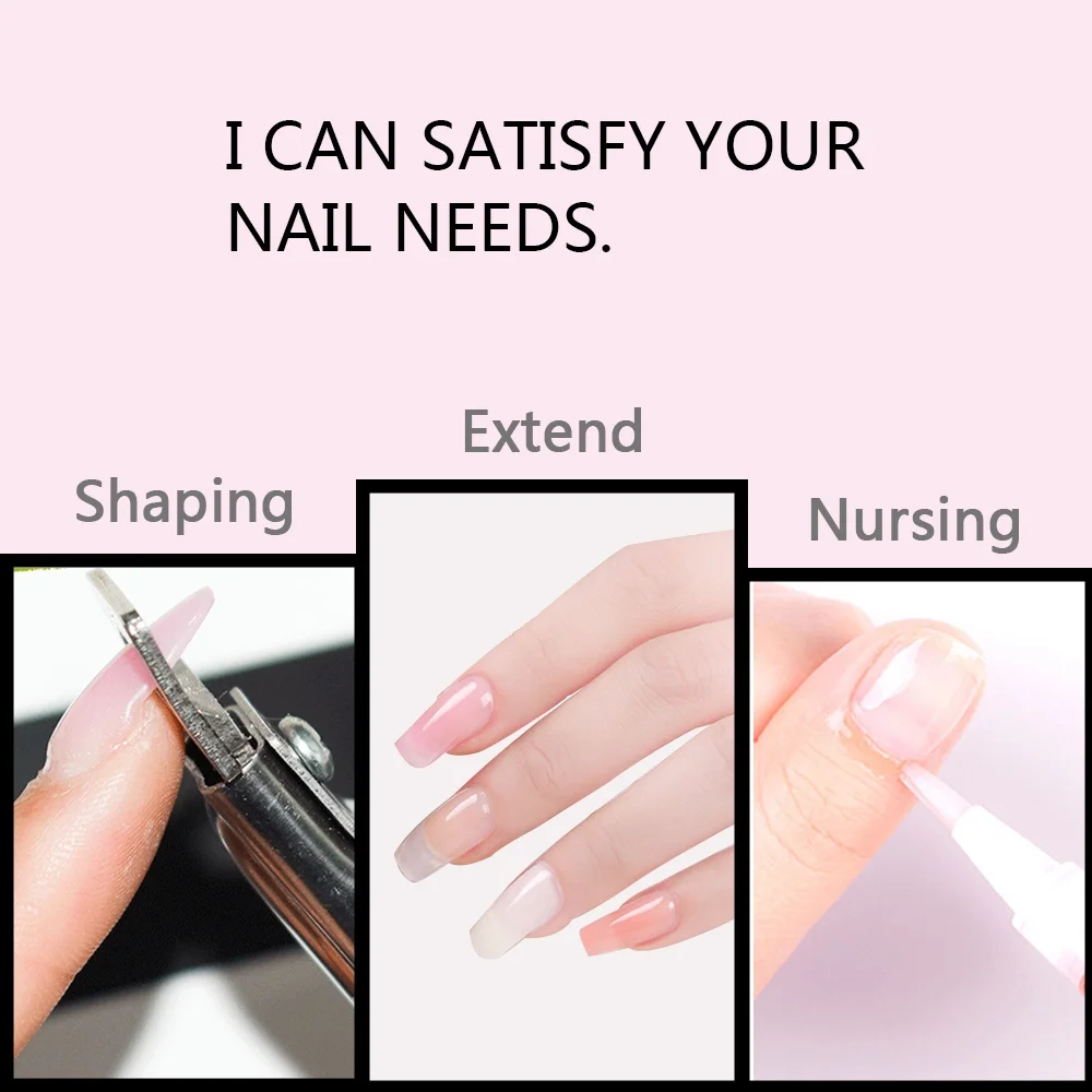 Yayoge Nail Supplies Acrylic Nail Extension Poly Gel Kits Set With False NailsTool OEM ODM logo Printing