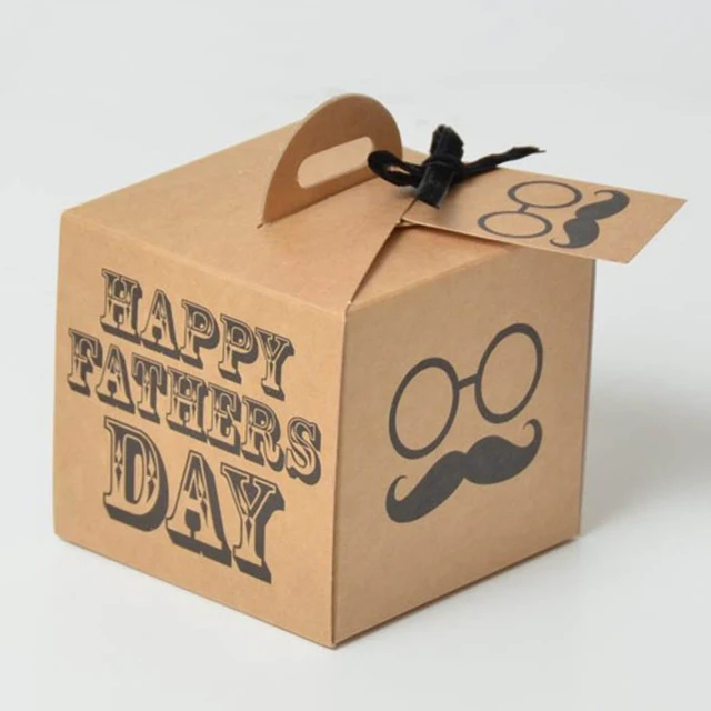 handmade brown paper gift box for cake custom pie box the gift