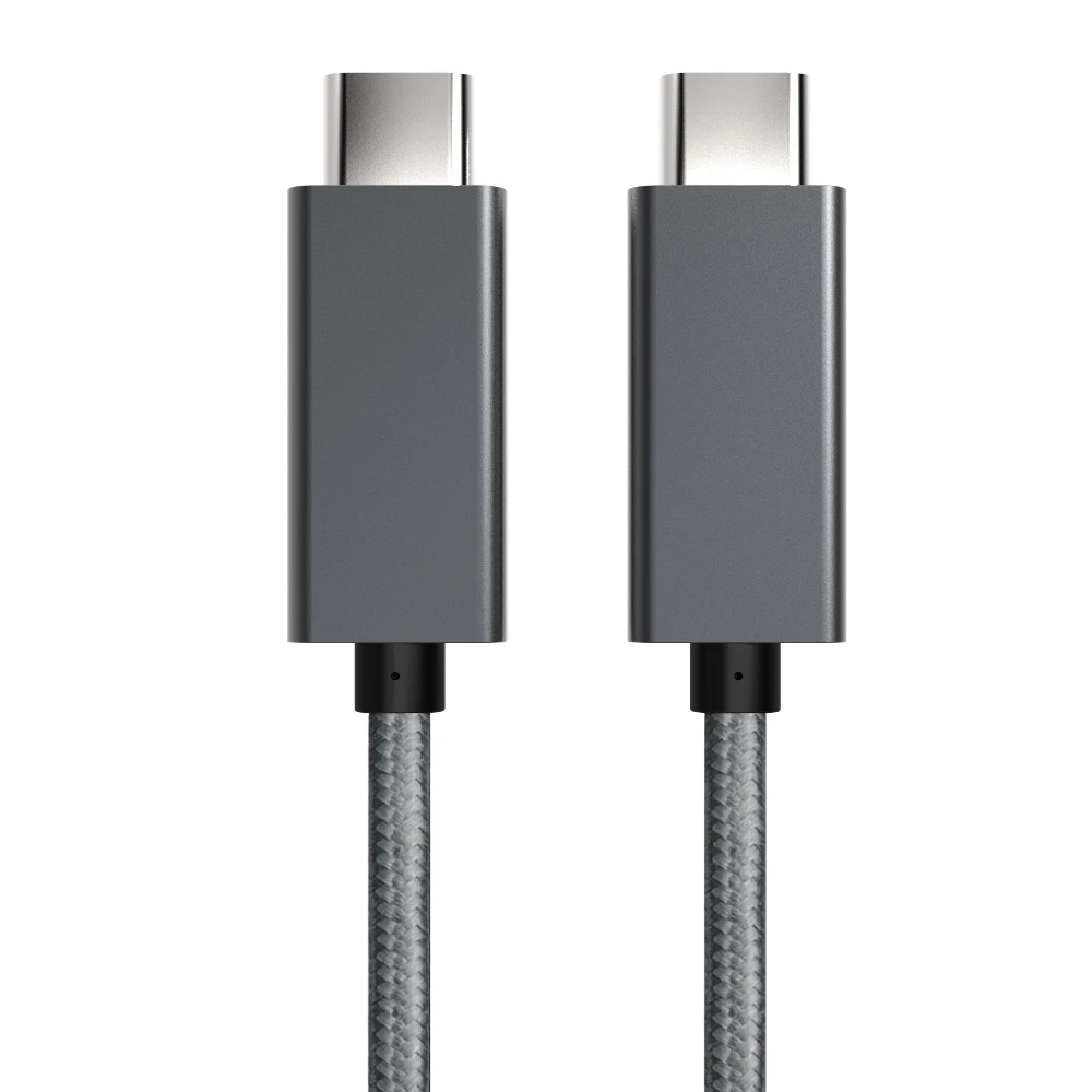 Dark Gray metal shell nylon 10Gbps type c fast cable usb 3.1 c to C Gen 2 4K audio video support - ANKUX.COM