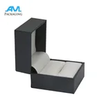 Custom Printed Small Cardboard Shadow Box Necklace Flocked Jewelry Packaging Box For Ring
