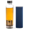 Insulated Borosilicate Glass Water 1000ml Bottle Keeps Drinks Cold and Hot for Outdoor Sports Travel Fashion Shape