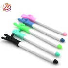 Silicone creative gift funny ballpoint pen with bending hand gesture shape cap for kids