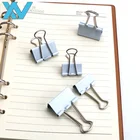 Top selling advertising custom different size white colored metal bulldog paper binder clips