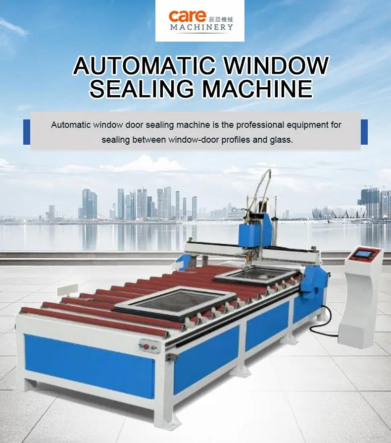 Automatic cnc window and door glue sealing machine