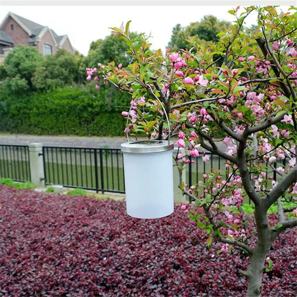 Waterproof Solar Power Hanging Cylinder Lanterns LED Landscape Path Yard Garden Outdoor Patio Holidays Decoration Light Lamp