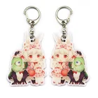 Custom printing pvc rubber plastic acrylic anime keychain cartoons figure
