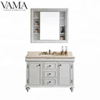 VAMA 48 inch hot sale classic white color bathroom vanity with mirror cabinet 727048