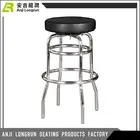 High quality vintage bar stool high chair with chromed legs