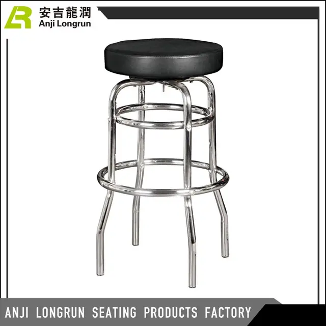 High quality vintage bar stool high chair with chromed legs