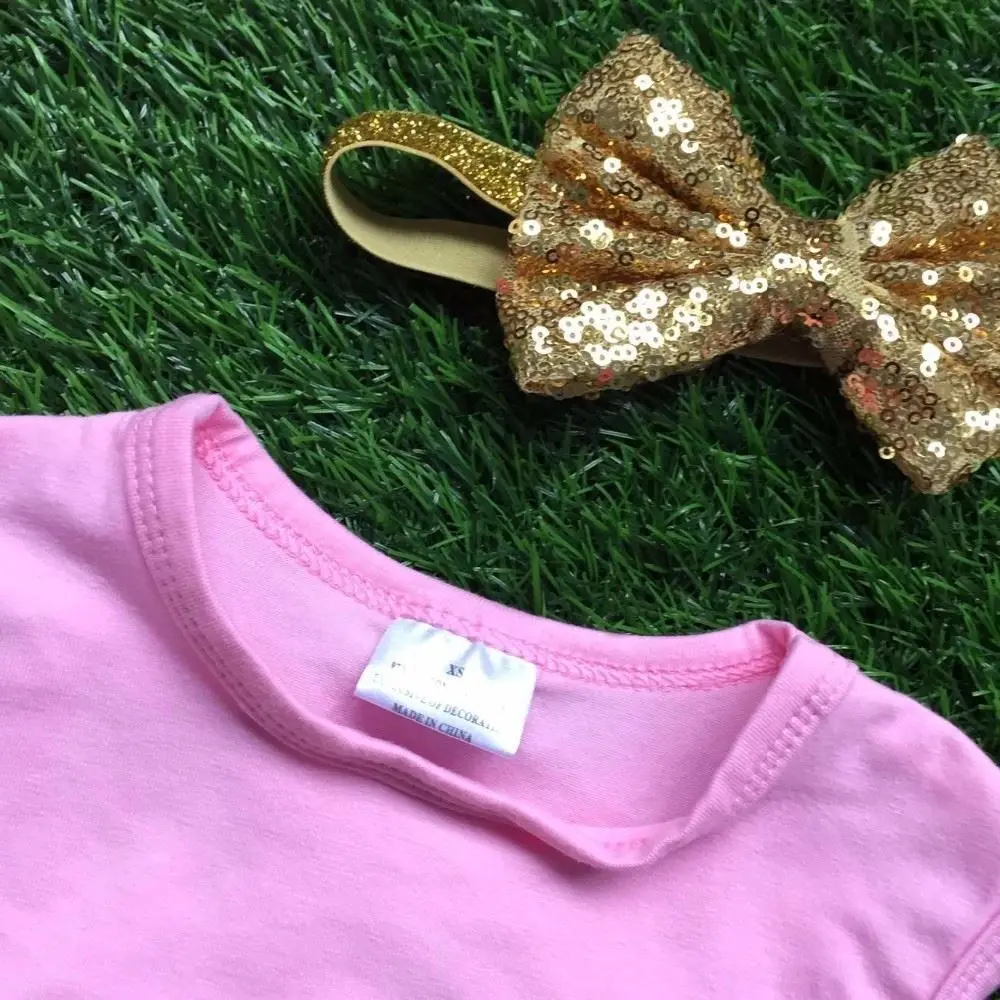 baby girls Summer dress pink best friend dress girls sister dress girls Tassel dress with accessories