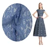2018 New Style Blue Nylon Spandex Heavy Lace Fabric 150CM