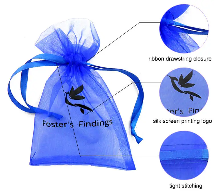 organza drawstring pouches jewelry party wedding favor gift bags