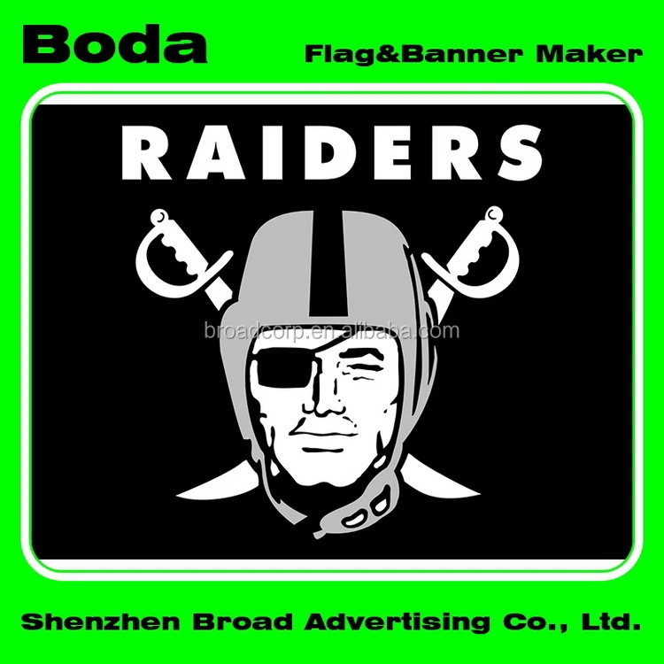 オークランドレイダースnfl90x150cmポリエステルフラグ-旗、バナー、およびアクセサリー問屋・仕入れ・卸・卸売り