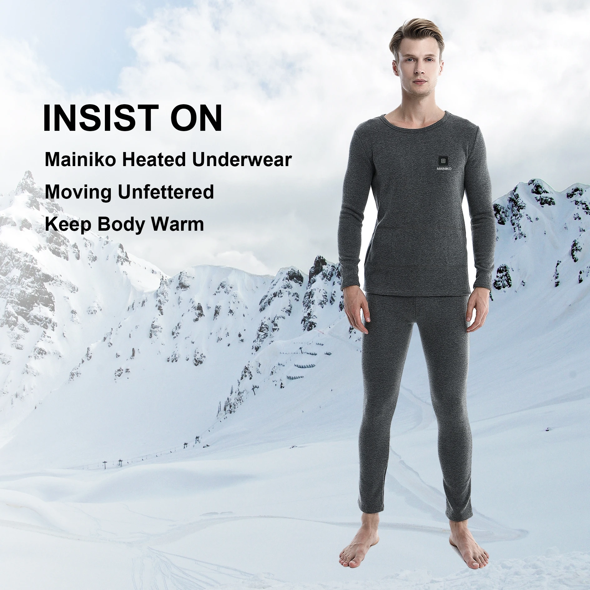 thin washable cotton unisex thermal heated long johns for winter