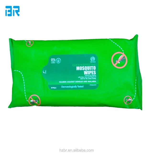 mosquito repellent and antiseptic wet wipes