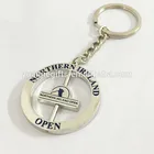 New design gold metal rotary golf key chains with custom enamel logo