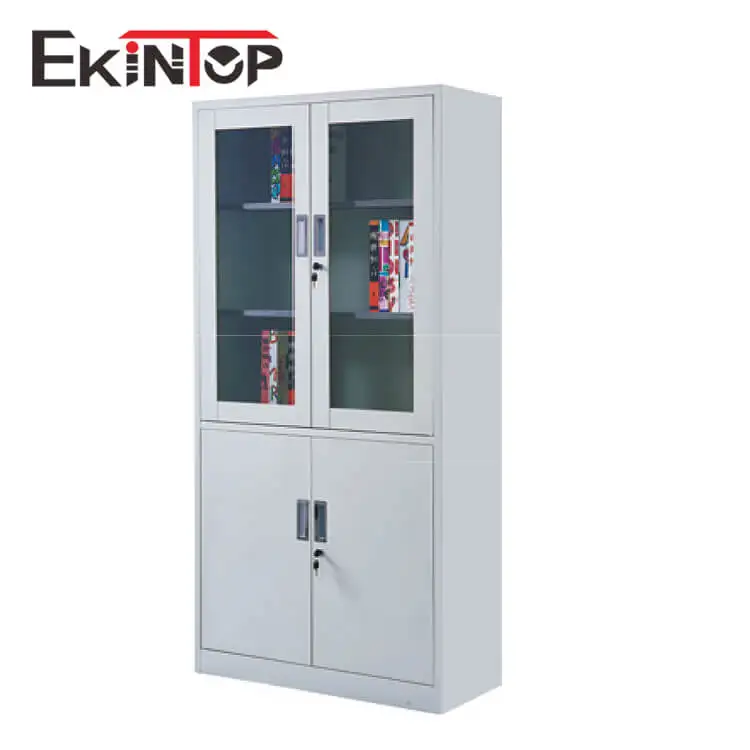 Ekintop Beauty Salon Bookcase Password Stereo Glass Door Cardboard